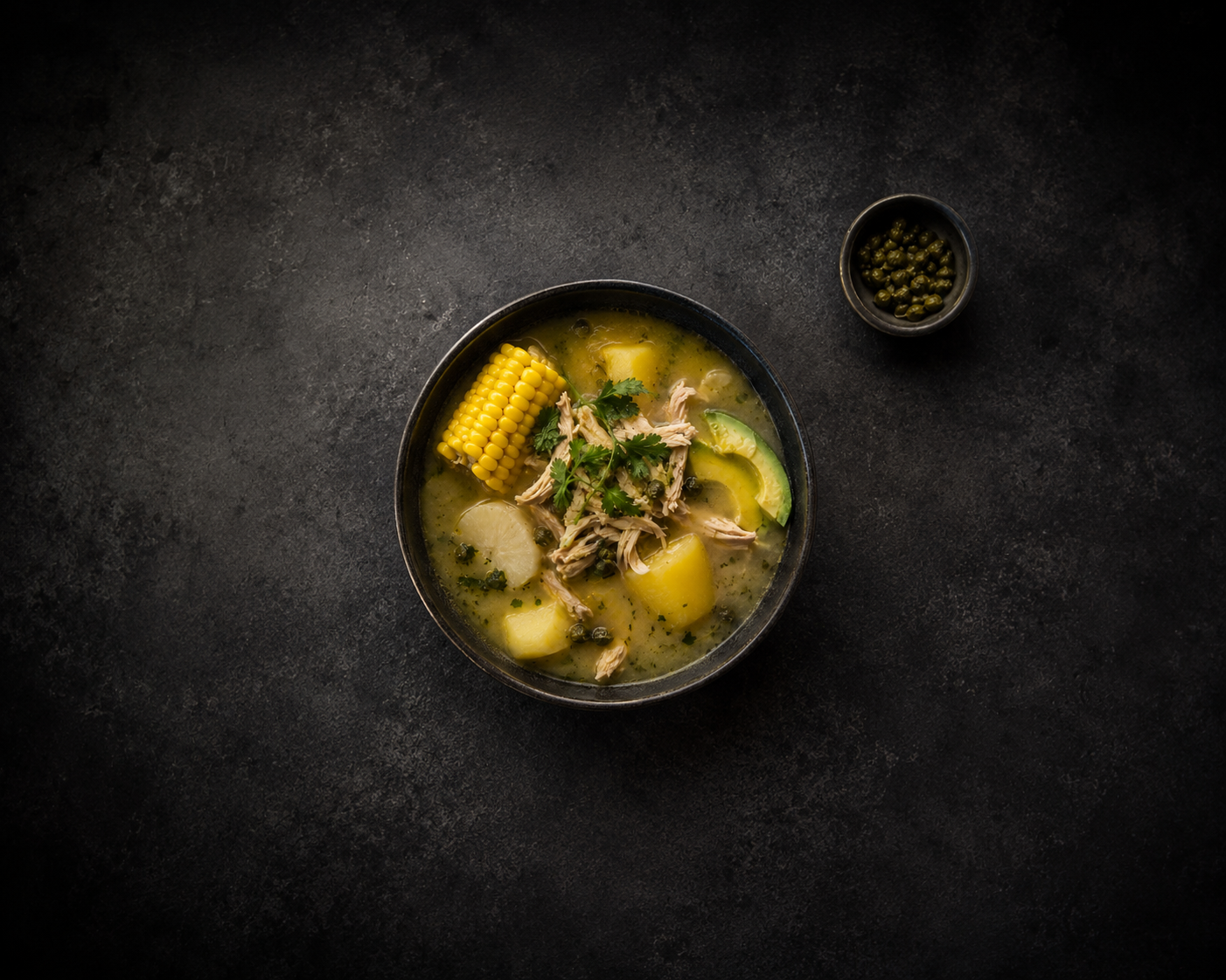 A bowl of Ajiaco | Colombian dish