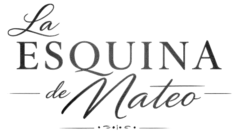 A dark logo which says La Esquina de Mateo
